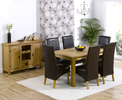 Oxford Oak Extending Dining Table 130-190cm -