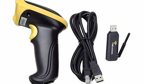 Oxford Street Handheld Wireless Cordless Handheld Barcode Bar Code Scanner Reader Kit - Black