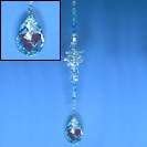 SIX SCENTS HANGING CRYSTAL CASCADE RAINBOW SUNCATCHER WITH HALLMARKED SWAROVSKI 38mm AB TEARDROP