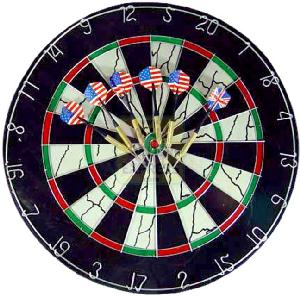 18 Inch Bristle Dartboard Plus Darts