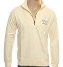 Cream 1/4 Zip Sweatshirt