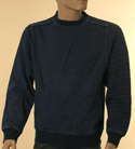 Mens Faded Indigo Round Neck Cotton Sweatshirt