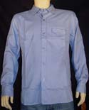 Mens Sky Blue Long Sleeve Cotton Shirt