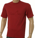 Ozeki Red Cotton T-Shirt with Velour Logo