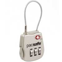 Pacsafe ProSafe 800 Secure TSA Accepted 3 Dial Cable Lock Silver
