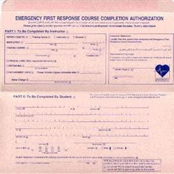 EFR Completion Card Envelope