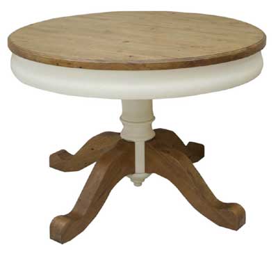 Pine Circular Dining Table Kitchen