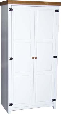 PINE WARDROBE 2 DOOR ALL HANGING CAPRI