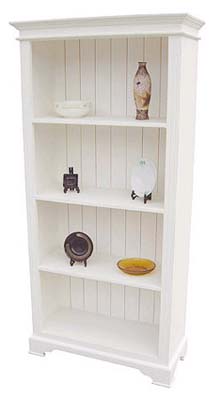 White Bookcase 73.25in x 35.5in Open