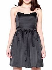 Black sparkle trim bandeau dress