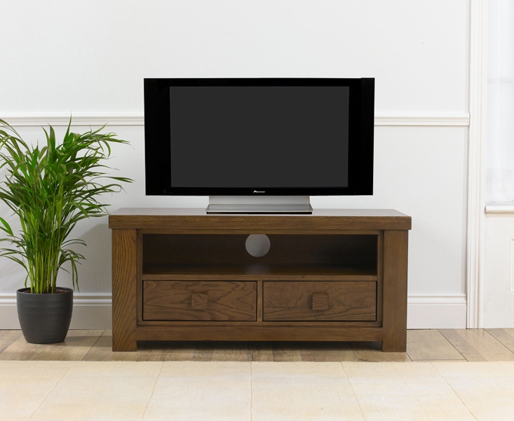 Dark Oak Medium 2 Drawer TV Unit