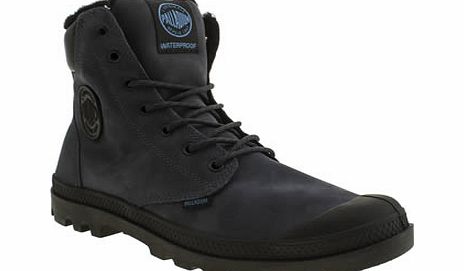 palladium Navy Pampa Sport Cuff Boots