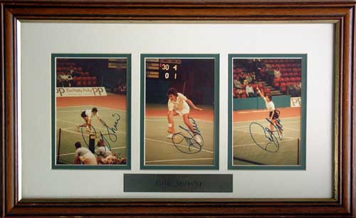 Pam Shriver and#8211; Triple signed and framed presentation