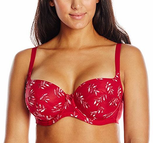  Womens Tango Balconnet Balcony Plain Everyday Bra, Red (Scarlet), 34GG