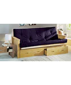 panama Storage Futon with Charcoal Mattress