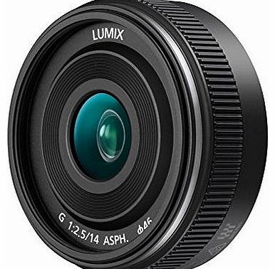 Panasonic H-H014AE-K Micro Four Thirds 14mm Single Focal Length Lens - Black