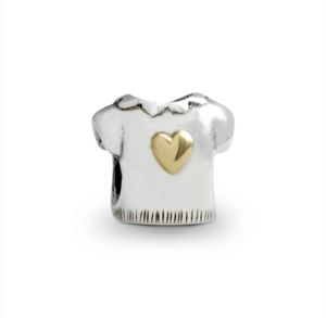 Pandora Sterling Silver Charm with 14ct Gold 79439