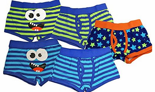 Pariella Boys 3 Pair Pack Trunk Fit Boxer Short Underpants Briefs (2 - 3, OPTION 3)