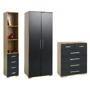 Paris Bedroom Furniture Package, Black