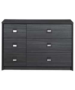 Black Ash 3+3 Drawer Chest