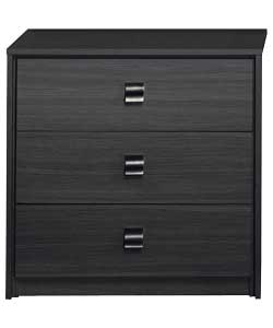 Paris Black Ash 3 Drawer Chest