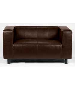 paris Compact Leather Sofa - Chocolate