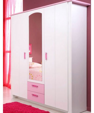 Biotiful Pink 2 Door Wardrobe