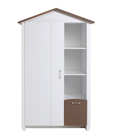 Parisot Biotiful Taupe 1 Door Wardrobe