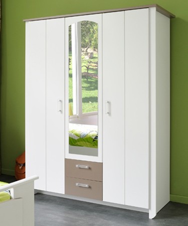 Biotiful Taupe 2 Door Wardrobe