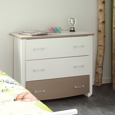 Biotiful Taupe 3 Drawer Chest