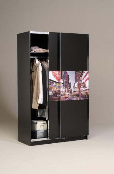 High Tek 4 Black Wardrobe