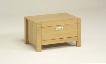 Aragon Bedside Cabinet in Natural Oak - WHILE