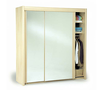 Parisot Meubles Carlene Sliding Wide Double Wardrobe in Light