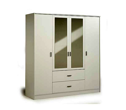 Parisot Meubles Inigo 4 Door Wardrobe in White