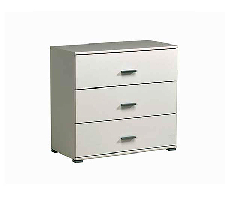 Parisot Meubles Inigo Wide 3 Drawer Chest in White