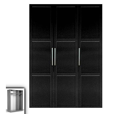 Jay 3 Door Panelled Wardrobe in Wenge