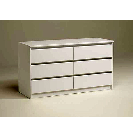 Lishman 6 Drawer Chest in White