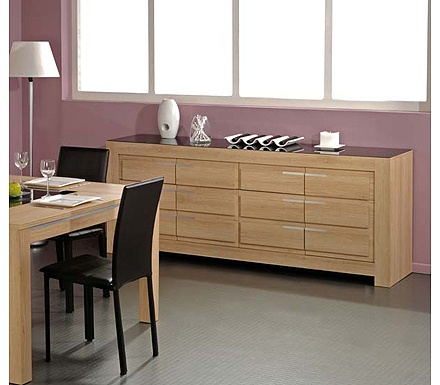 Parisot Meubles Matrix 12 Drawer Sideboard in Natural Oak -