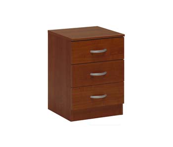 Matty 3 Drawer Bedside Cabinet in Wild Cherry -