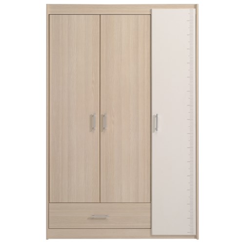 Parisot Meubles Parisot Charly 3 Door 1 Drawer Wardrobe in