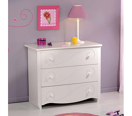 Polyanna White 3 Drawer Chest