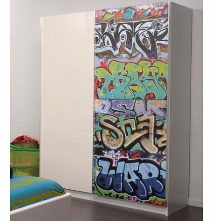 High Tek 3 White Graffiti Wardrobe