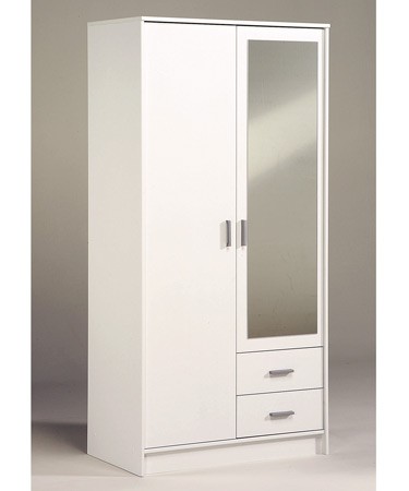 White Wardrobe wirth Mirror and Drawers