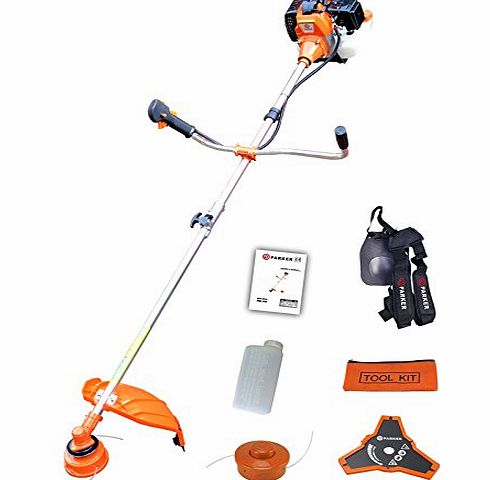 Parker 52CC PETROL STRIMMER GARDEN GRASS BRUSH CUTTER TRIMMER - FREE TOOL KIT   MORE