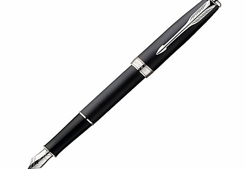 Sonnet Fountain Pen, Matt Black/Chrome