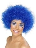 Blue Curly Wig