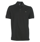 Paul and Shark Black Pique Polo Shirt