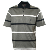 Paul and Shark Grey Stripe Polo Shirt