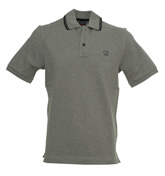 Paul and Shark Light Grey Pique Polo Shirt