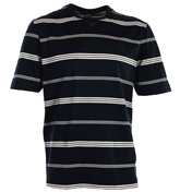 Paul and Shark Navy and White Stripe T-Shirt